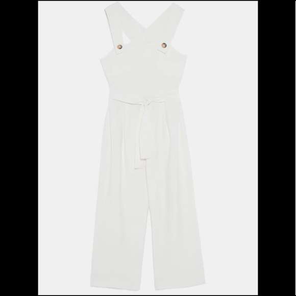 Zara Open Back Straps Jumpsuit 1971/155 sz Large - Picture 5 of 6